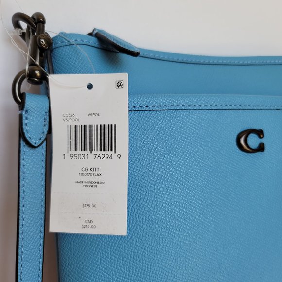 COACH Kitt Crossgrain Leather Messenger Crossbody- Pool ⭐ - Picture 16 of 16